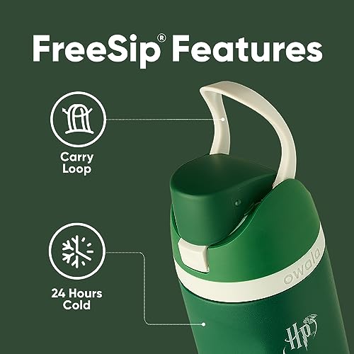 Harry Potter FreeSip Stainless Steel Water Bottle 24 oz Slytherin