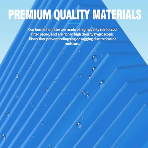 12pcs Wick Replacement Filter and 6pcsTop Fill Humidifier Replacement Filters Compatible with Superior 6000S Smart Evaporative Humidifier (18 Count)