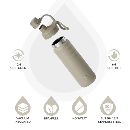24oz Stainless Steel Insulated Bottle with 2 Leak