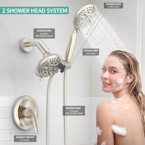 Dual 2 in 1 Shower System with Handheld (105.6 Ounce)