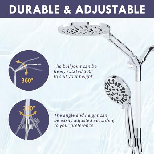 Modern Dual Shower Head with Handheld Spray