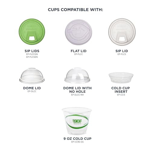 GreenStripe Clear Disposable Cold Cups (50 Count)