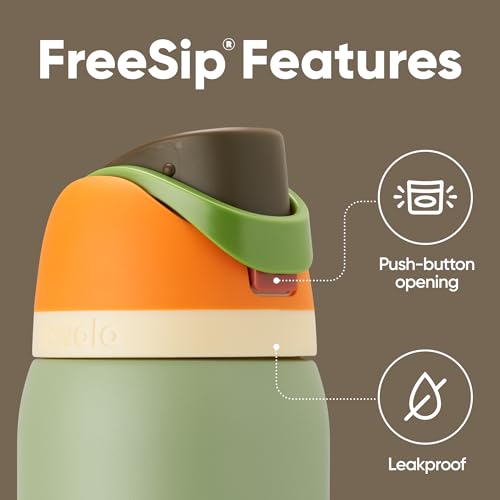 FreeSip Stainless Steel Water Bottle 32 oz Camo Cool