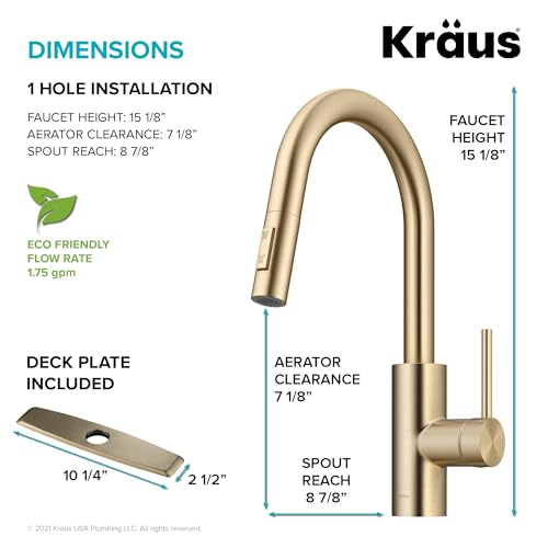 Champagne Bronze Pull Down Kitchen Faucet KPF