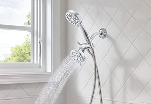 20016 Ignite Dual Hand Held And Multi Function Shower Head Combo Package With Hose And Diverter