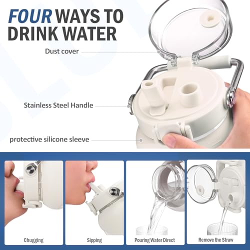 100 oz Glass Water Bottle with Straw