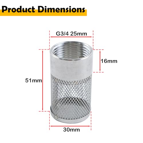 30mm Dia Hose Inlet Suction Strainer Filter