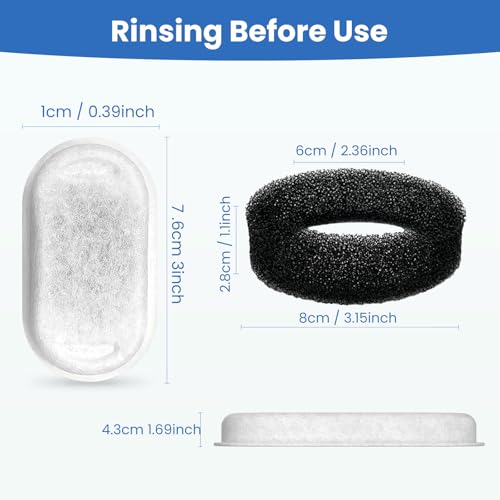 Official Tomxcute Cat Water Fountain Replacement Filters
