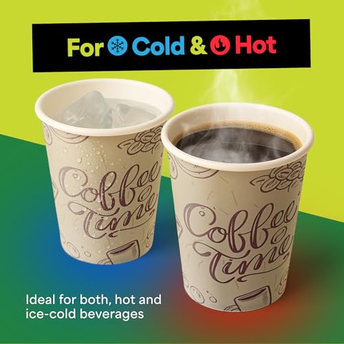 12 oz 100 Pack Disposable Coffee Paper Cups (100 Count)