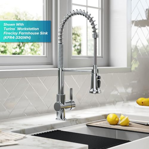 Britt 2-in-1 Commercial Style Pull-Down Single Handle Water Filter Kitchen Faucet for Reverse Osmosis or Water Filtration System in Chrome, KFF-1691CH