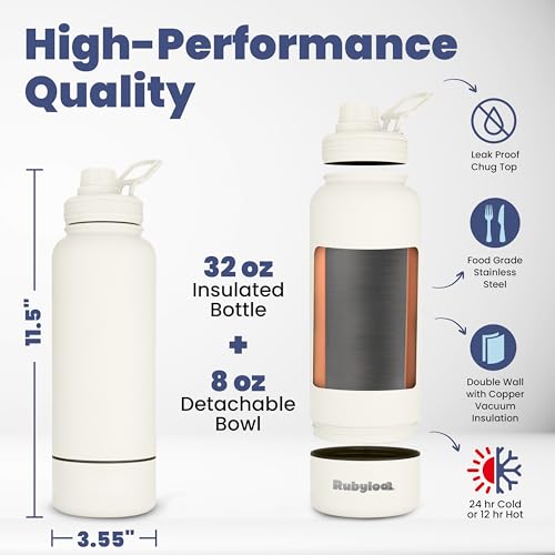 Dog Water Bottle with Detachable Bowl for Dog Lovers