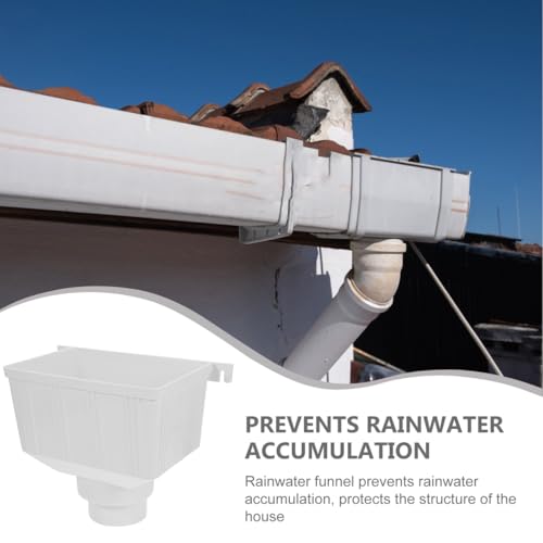 Downspout Diverter Gutter Water Diverter Connector for Rain Barrel Water Collection System Pvc Drain Pipe Accessory for Roof Drainage Easy Install 10.43 X 8.07 X 6.06 in