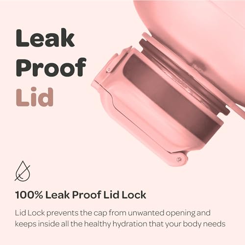Motivational Water Bottle with Time Marker and Straw Lid 78 oz