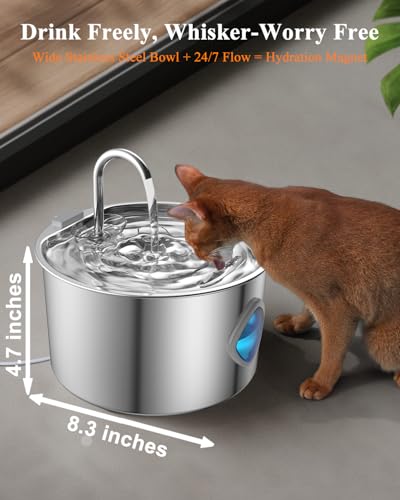Cat Water Fountain Stainless Steel [3.2L