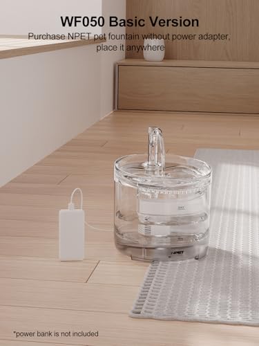 Cat Water Fountain WF050TP 1.5L Automatic Pet Drinking Fountain with Replacement Faucet Kit