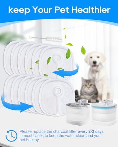 12 PACK Filters for Dog Water Fountain Fit for D1 (12 Count)