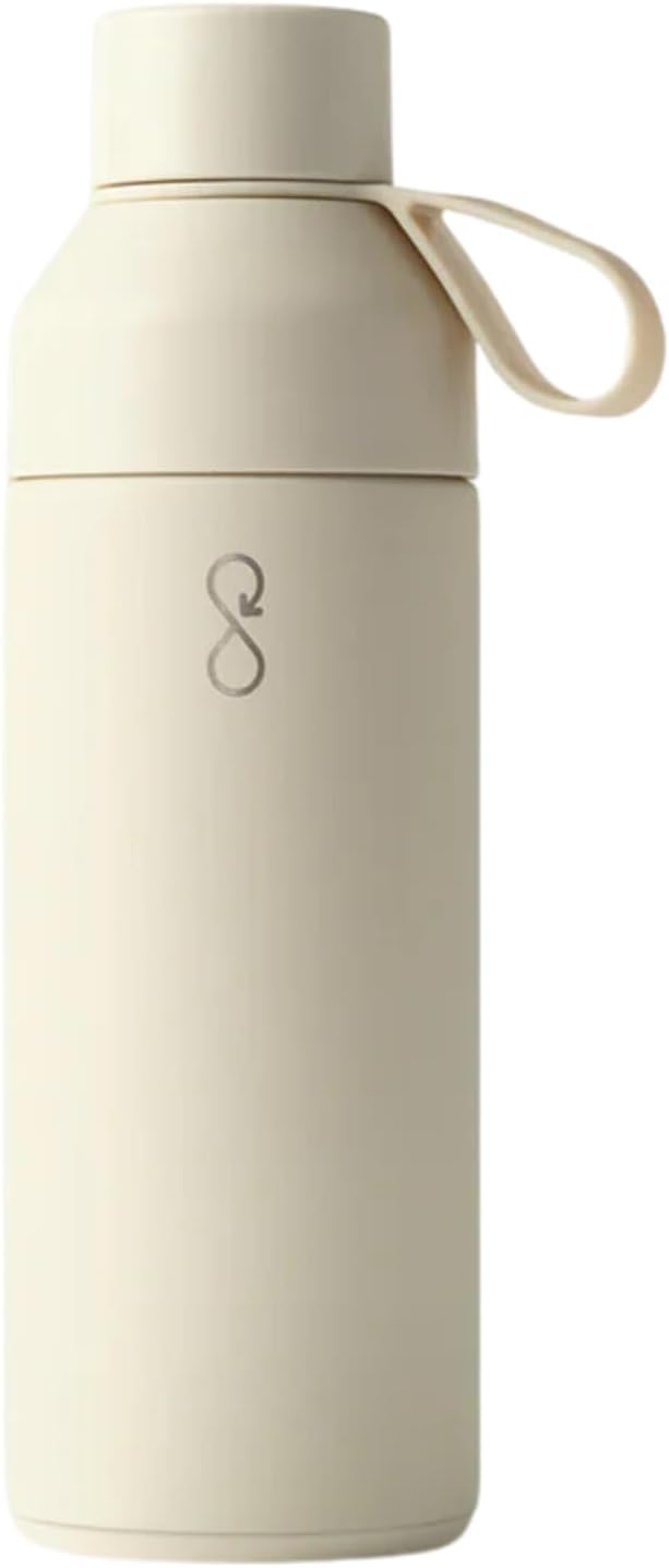 Ocean Bottle Original 17 oz | Stainless Steel Water Bottle | Reusable & Sustainable | Keeps Drinks Cold & Hot | Eco Friendly Gift (Sand Stone)