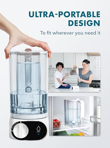 Compact Electric Water Filter Pitcher + Filter