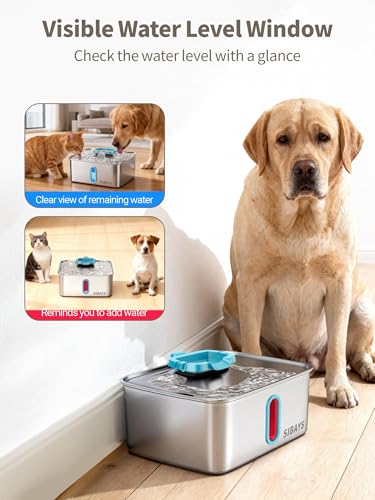 4Gal 15L Large Dog Water Fountain