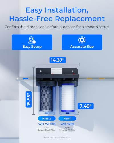 WHF21-BG 2-Stage Whole House Water Filter System, 5 Micron