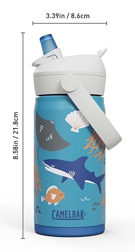 Thrive Flip Straw Kids Stainless Steel Bite Valve Water Bottle