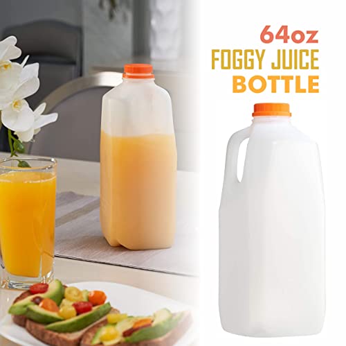 Empty Plastic Juice Bottles with Tamper Evident Caps 64 OZ