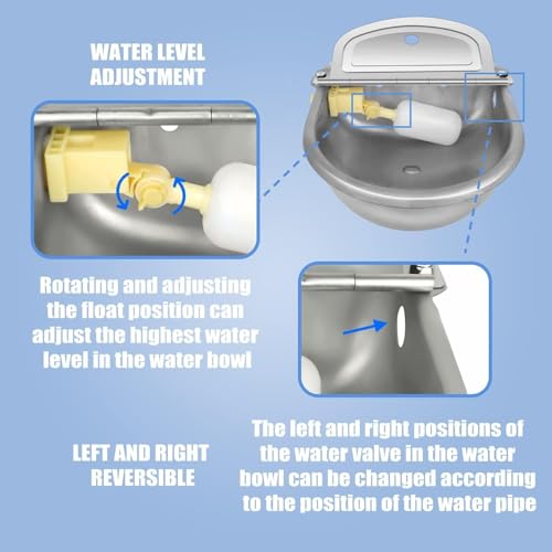 Automatic Animal Drinking Water Bowl with Float Valve