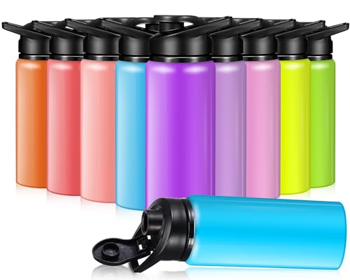 10 Pcs 20oz Aluminum Water Bottles Bulk (10 Count)