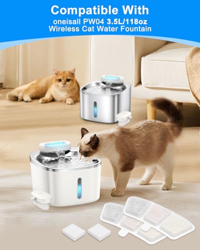 Cat Fountain Filter Replacement Fit for oneisall 3.5L (12 Count)