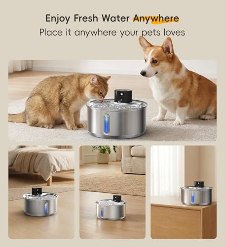 Stainless Steel Cat Water Fountain