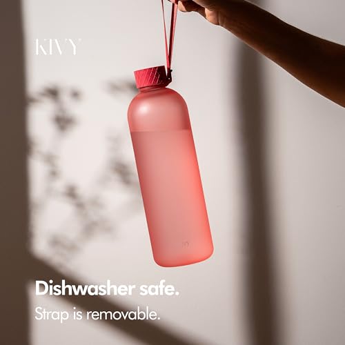 Large Water Bottle 50oz [Lightweight & Shatterproof] Fits Backpack & Cupholder for Travel