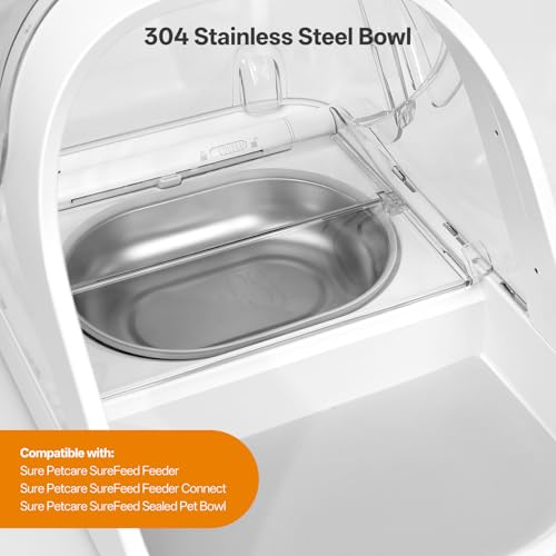 Stainless Steel Bowl for Automatic Microchip Cat Pet Feeder (3 Count)