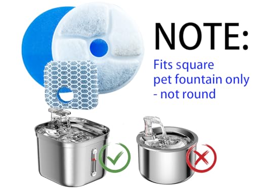 Stainless Steel Cat Water Fountain Filters 4 Pack Cat Fountain Filter Replacement (4 Count)