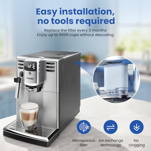 Coffee Machine Filter Compatible with Philips AquaClean Water filter 3200 Espresso Machine Filter for Fully Automatic Coffee Machines Dedicated Anti (4 Count)