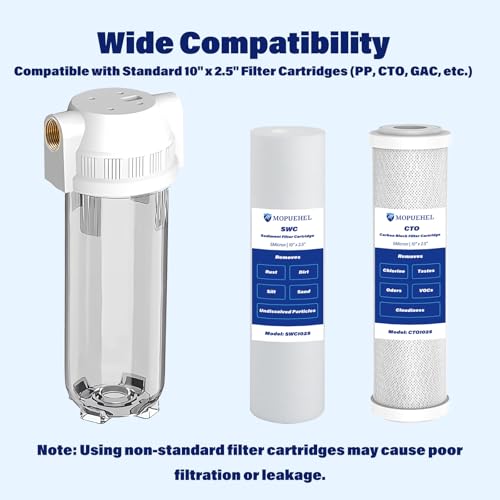 Whole House RV Water Filter Housing Clear