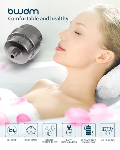 Shower Filter Brushed Nickel Remove Chlorine softer hair and skin