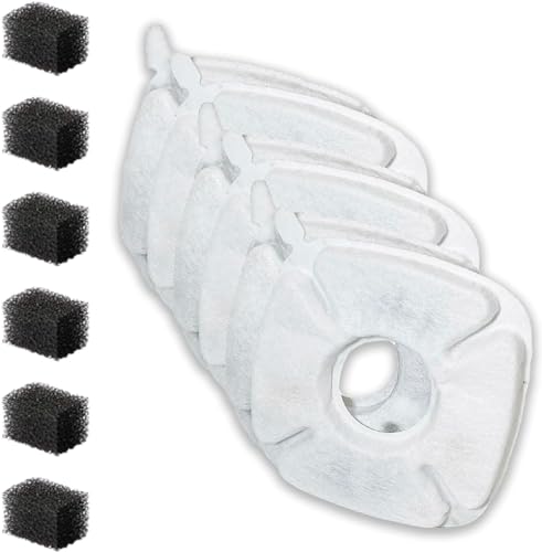 Triple Filtration Charcoal Water Filter Set Replacements for Veken 67oz (6 Count)