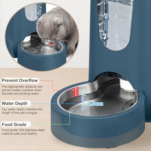 2 Pack Automatic Cat Feeder and Dog Food Feeder (3.5 Pound)