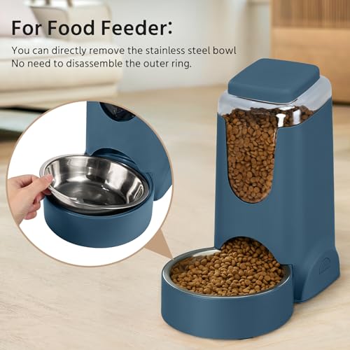 2 Pack Automatic Cat Feeder and Dog Food Feeder (3.5 Pound)