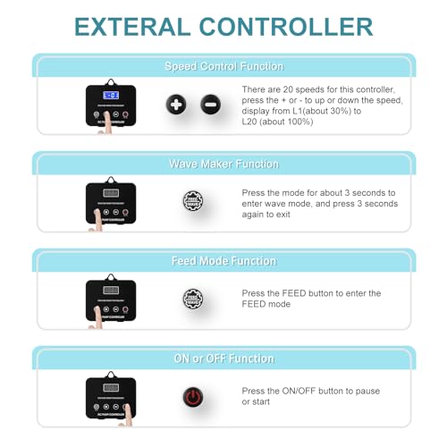 1850GPH Aquarium Return pump with LCD display controller