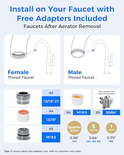 CTF 06 Water Filter for Sink Faucet with Filter Life Reminder (2 Count)