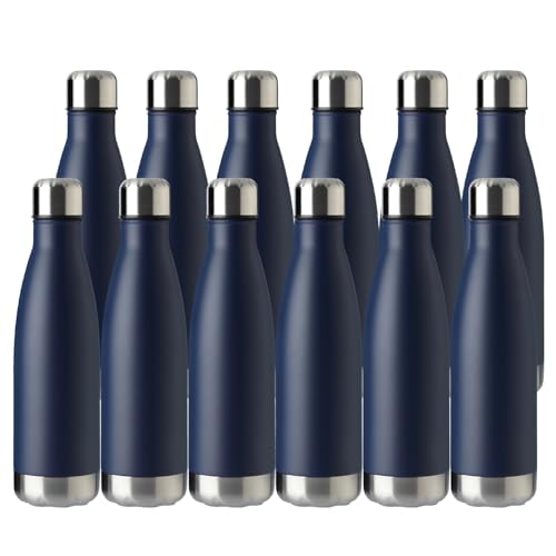 17oz Sport Water Bottle 12 Pack Vacuum Insulated Stainless Steel Leak