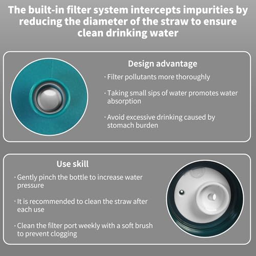 40 OZ Water Filter Bottle with 3