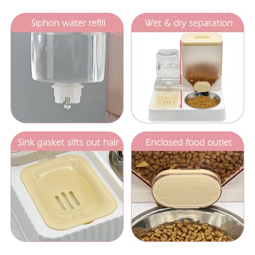 Gravity Cat Feeder & Water Dispenser