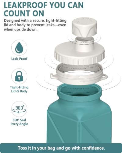Collapsible Water Bottles 21oz (2 Count)