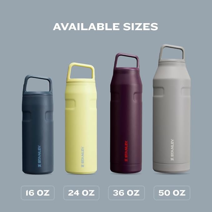 Stanley IceFlow Cap and Carry Water Bottle | Wide Mouth Twist Lid | Lightweight & Leakproof for Travel & Sports | Insulated Stainless Steel | BPA-Free