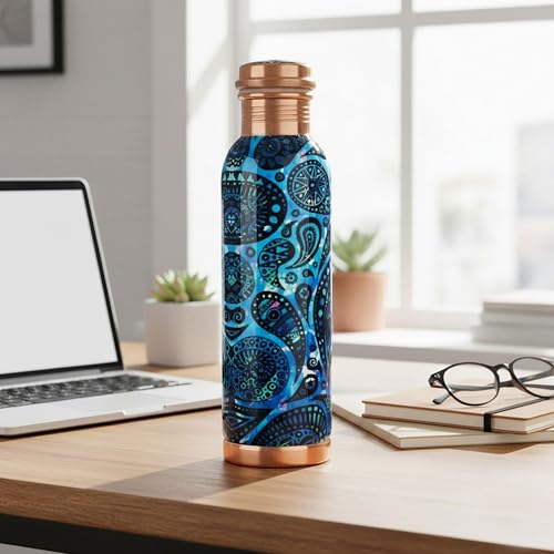 Pure Printed Copper Water Bottle 32 oz