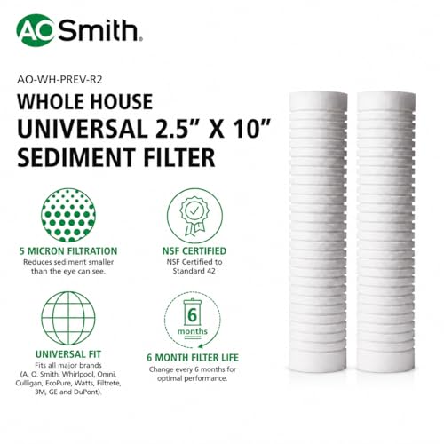 2.5"x10" 5 Micron Universal Sediment Filter (2 Count)