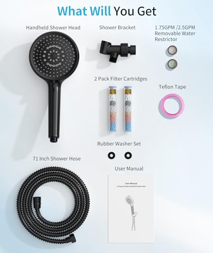 Filtered Shower Head with Handheld