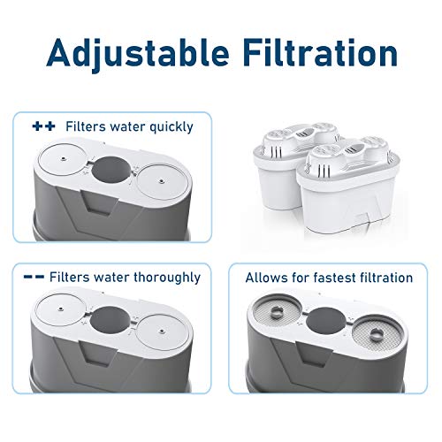 FPT01 Replacement Water Filter Cartridge Set for FP40 Water Filter Pitcher (2 Count)